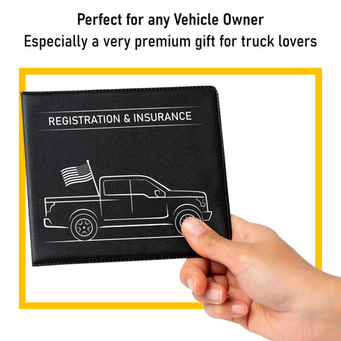 CANOPUS Car Registration and Insurance Holder, Car Document Holder, Vehicle Registration and Insurance Card Holder, Wallet for Auto, Trailer, Motorcycle, Truck, Vehicle Paperwork Organizer (2 Pack)